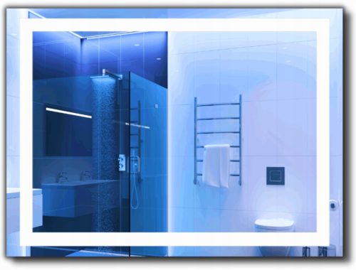  100x60 Badezimmerspiegel mit LED-Beleuchtung und Mustern