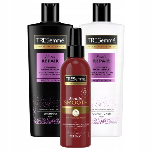  Tresemme Biotin Shampoo 400 ml Biotin Conditioner 400 ml + Tresemme Keratin Spray