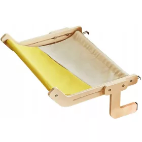    HÄNGEMATTE FÜR KATZEN AUF EINEM HEIZKÖRPER-HÄNGEBETT 47X38CM GELB