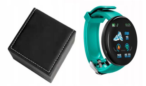  SMARTWATCH-UHR IN EINEM BOX-ETUI TÜRKIS GESCHENK