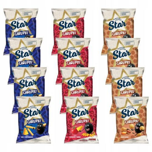 Star Snaki Knusper-Snack-Set in verschiedenen Geschmacksrichtungen, 125g Packungen