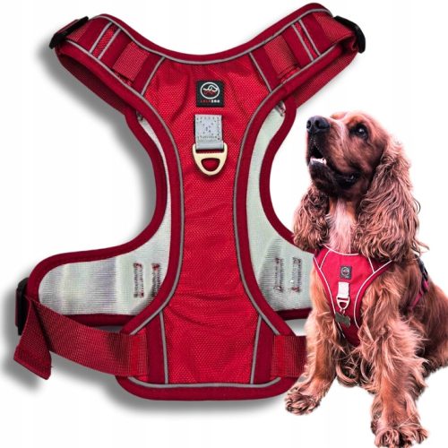  GUARD DRUCKFREIES GESCHIRR für Hunde BOSTON M, rot, bordeauxrot