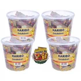   Haribo Goldbären Mini, Fruchtgeschmack, 100 Stück x 10g, 1kg Eimer