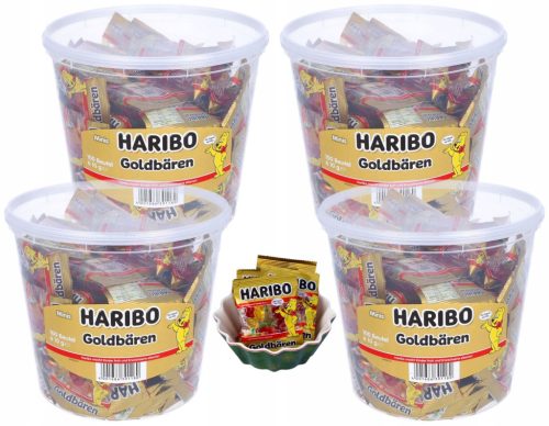 Haribo Goldbären Mini, Fruchtgeschmack, 100 Stück x 10g, 1kg Eimer