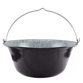    UNGARISCHER EMAILLIERTER HÄNGETOPF 10 L Perfect Home SCHWARZ