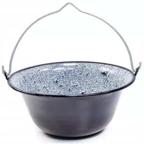    UNGARISCHER EMAILLIERTER HÄNGETOPF 13 L Perfect Home SCHWARZ