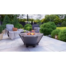  Klappbare sechseckige Grillfeuerstelle