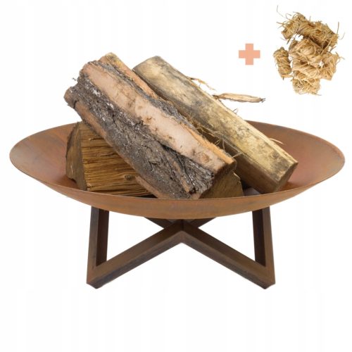  Gartenkamin Cortenrahmen 80cm Grill Lagerfeuer