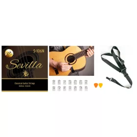    SEVILLA KLASSISCHE GITARRENSAITEN + GURT / EINZELN + KOSTENLOSE GESCHENKE