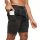  Herren 2-in-1-Shorts mit Leggings, sportlich, Laufen, Fitnessstudio, Schwarz, XL