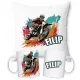  SET KISSEN + BECHER MOTOCROSS CROSS MOTORS MOTOR QUADS ENDURO + NAME