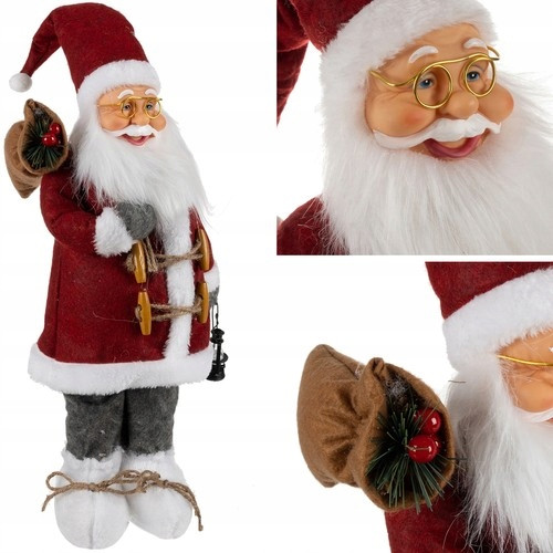  Weihnachtsmann für Weihnachten, festliche Figur, groß, 45 cm, Ornament, Dekoration, XL