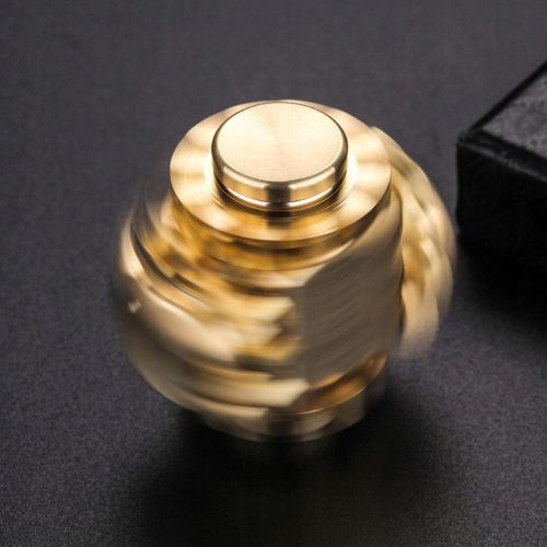  Fidget Spinner aus Metall, Fidget Cube Gears Linkage aus reinem Messing