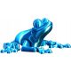  3D-gedruckte Tiere, Frosch, Spielzeug mit beweglichen Gelenken,