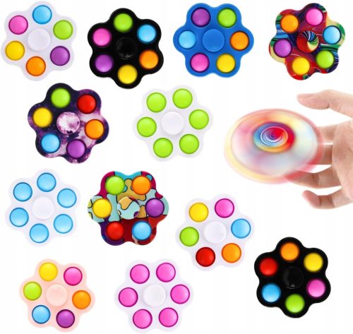  12er-Pack Fidget Spinner Magic Toy Spinning Anti-Stress-Set