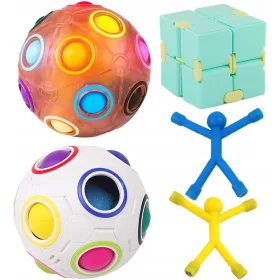    Sinnesspielzeug für Kinder: Zappelspielzeug mit Bällen-Set