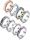 Set mit 8 Zappelringen für Damen und Herren, aus Stahl