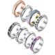 Set mit 8 Zappelringen für Damen und Herren, aus Stahl