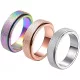  Drehbarer Ehering zur Linderung von Ängsten bei Frauen – 3 Stk. 6 mm Edelstahl