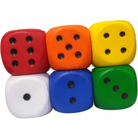    6 Stücke Schwamm Feste Schaum Spiel Würfel Würfel Erwachsene Würfel Mit