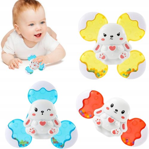  Spinner mit Saugnapf, Spinner mit Saugnapf für Babys, 3-tlg.