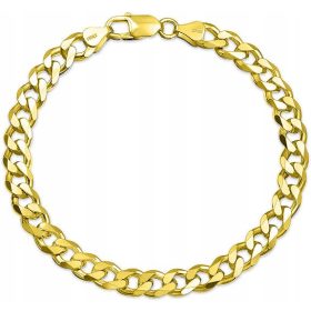  HERREN-GOLDARMBAND, DIAMANT-SILBER, VERGOLDET, 19 cm