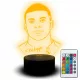  Led Nachtlampe auf dem Schreibtisch Mbappe Fußballspieler Real Madrid Frankreich Fußball