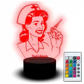    LED-Schreibtischlampe, 3D-Krankenschwester-Statue für die Arbeit von Krankenschwestern