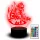  LED-Nachtlampe auf dem Schreibtisch, Statuette für einen Feuerwehrmann, Feuerwehrmann, Feuerwehrauto-Pilot