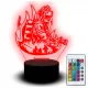  LED-Nachtlampe auf dem Schreibtisch, Statuette für einen Feuerwehrmann, Feuerwehrmann, Feuerwehrauto-Pilot