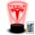  LED Schreibtischlampe Statuette Tesla Logo Model S 3 YX Auto USB Gravur