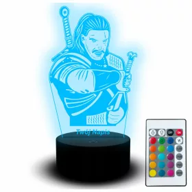    LED-Schreibtischlampenstatue The Witcher Wild Hunt 3D-Schreibtischdekoration