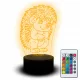  Led Nachtlampe für Schreibtisch Igel Igel Tier Haustier Statue Name RGB