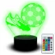  LED-Nachtlicht für Schreibtisch, Ball, Kork, Fußballspieler, Namensgravur, Fußball, 3D
