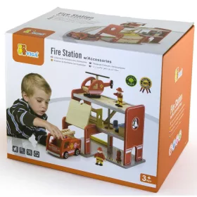  Viga Toys Feuerwache aus Holz