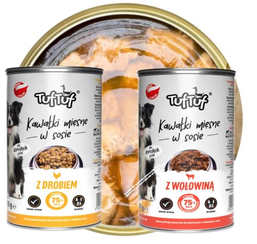  TUF TUF Hundefutter STÜCK IN SAUCE Geflügel 24x415g