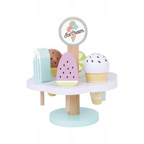  MAGNETISCHES EIS AUS HOLZ AUF EINEM TOOKY-SPIELZEUGSTÄNDER