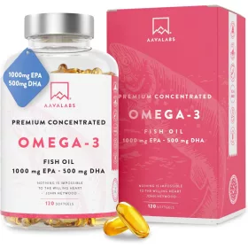   Omega-3 Fischöl mit Vitamin E 120 Kapseln – Ideal für Herz und Gehirngesundheit