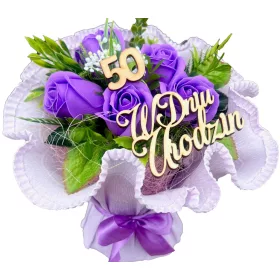    HANDTUCHStrauß Seifenblumen Seifenrosen Geschenk zum 18./40./50. Geburtstag