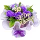  HANDTUCHStrauß Seifenblumen Seifenrosen Geschenk zum 18./40./50. Geburtstag