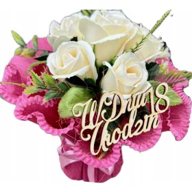    Seifenstrauß mit Handtüchern, Blumen, Seifenrosen, Geschenk zum 18. Geburtstag