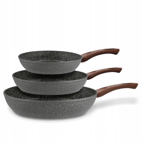 3er Set Granitpfannen Konighoffer Geos Induktion 22/26/30 cm