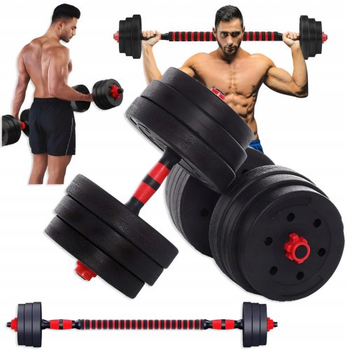  VERSTELLBARE BITUMINIUMHANTELN für KRAFTÜBUNGEN MEGA SET Langhantel 20 KG