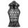  Glamourkerze, Karo-Vase, klein, schwarz, 30 cm