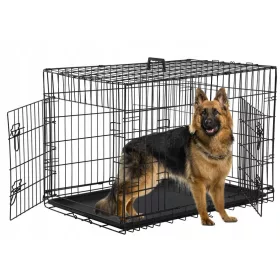    Pulverbeschichteter Stahlkäfig Preston großer Hund 71 x 107 x 84 cm