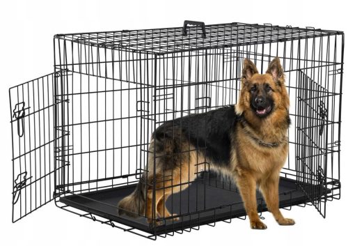  Pulverbeschichteter Stahlkäfig Preston großer Hund 71 x 107 x 84 cm