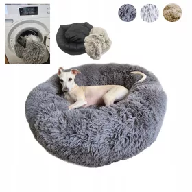    Wolkenbett für Hunde und Katzen Shaggy 80 Abnehmbarer Bezug