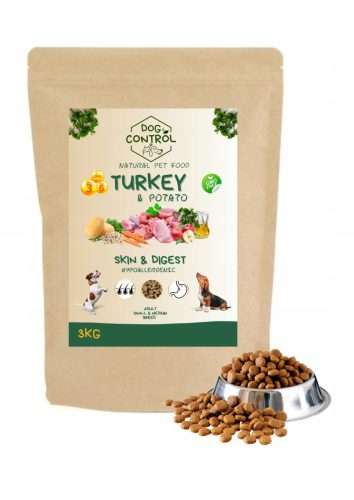  Truthahn mit Kartoffeln – Lebensmittel ohne Erbsen + gesunde Ballaststoffe 1,5 kg!!!