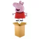  Peppa Pig Ballon gefüllt mit Helium als Geschenk in einer Box