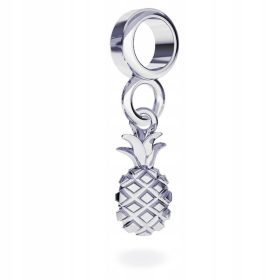    FRÜCHTE ANANAS Silberner Charm-Anhänger für modulare Armbänder, 925er Silber